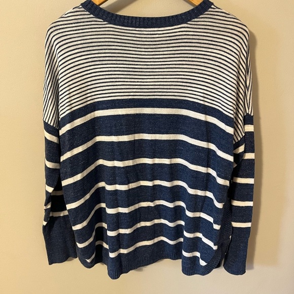 Vineyard Vines Stripe 100% Cotton Sweater Blue Size Large - Picture 9 of 9
